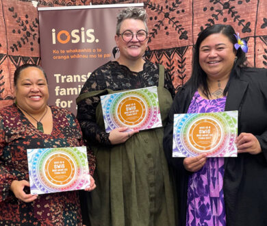 Proud illustrators Heidi Austin-Crawford and Jolisa Silu’uga, with Tunumafono Tracey-Leigh Peters.